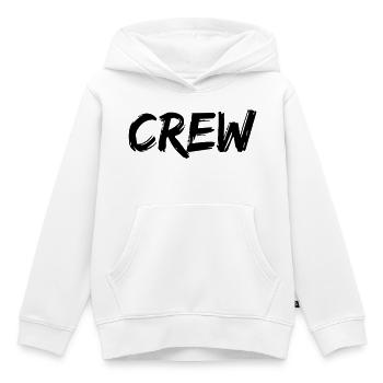 équipage - Sweat Premium à capuche enfant bio - blanc - Devant - AI Model Kid Female (0cm)