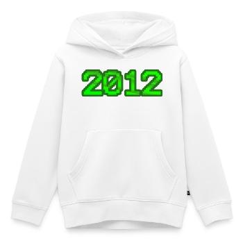 2012 2012 - Kinder Premium Organic Hoodie - Weiß - Vorne - AI Model Kid Female (0cm)