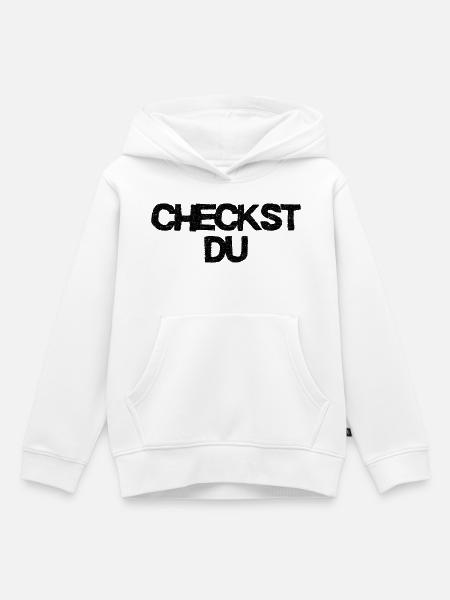 Checkst Du - Jugendwort - Kinder Premium Organic Hoodie - Weiß