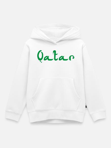 Qatar Katar - Kinder Premium Organic Hoodie - Weiß