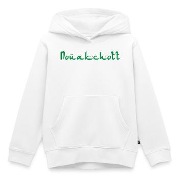 Nouakchott Mauritanie - Sweat Premium à capuche enfant bio - blanc - Devant - AI Model Kid Female (0cm)