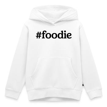 Citation gourmande - Sweat Premium à capuche enfant bio - blanc - Devant - AI Model Kid Female (0cm)