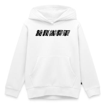  Kraft - Kinder Premium Organic Hoodie - Weiß - Vorne - AI Model Kid Female (0cm)