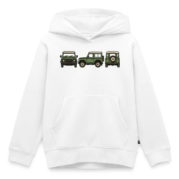 Geländewagen - Kinder Premium Organic Hoodie - Weiß - Vorne - AI Model Kid Female (0cm)