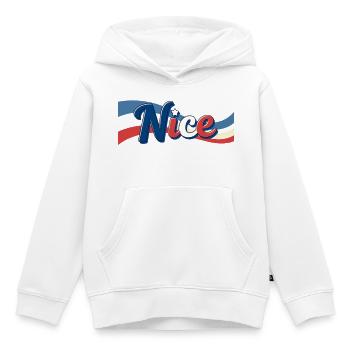 Le stand de glaces à Nizzaq - Sweat Premium à capuche enfant bio - blanc - Devant - AI Model Kid Female (0cm)