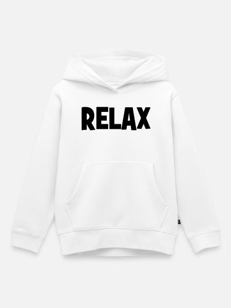 Relax - Kinder Premium Organic Hoodie - Weiß