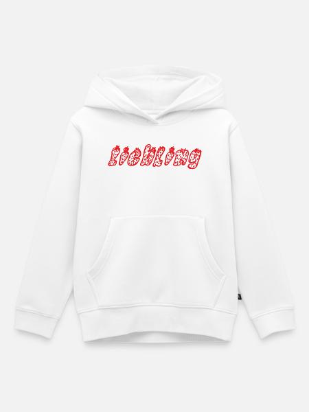 Liebling Exotischer Fruchtmuster Druck - Kinder Premium Organic Hoodie - Weiß