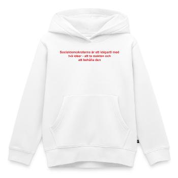 Conception moderne d'ondes sonores abstraites - Sweat Premium à capuche enfant bio - blanc - Devant - AI Model Kid Female (0cm)