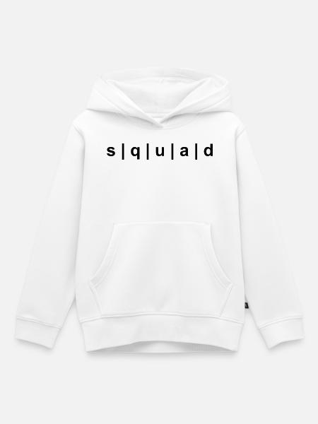 SQUAD - Kinder Premium Organic Hoodie - Weiß