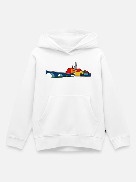 Regensburg - Kinder Premium Organic Hoodie - Weiß