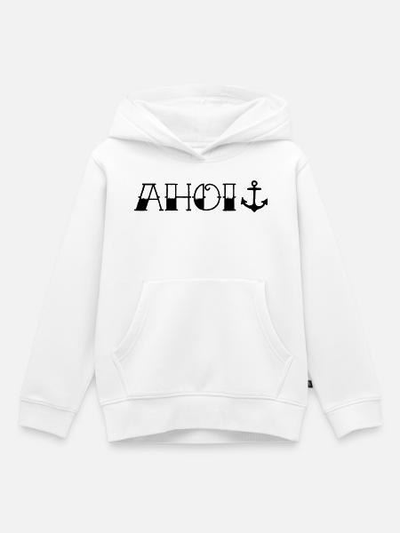 Ahoi Anker - Kinder Premium Organic Hoodie - Weiß