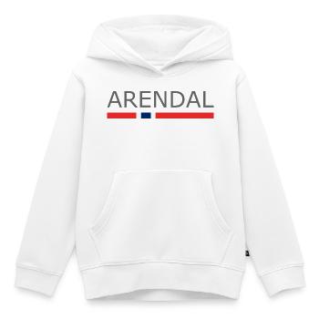 Arendal - Norvège - Norvège - Norvège - Sweat Premium à capuche enfant bio - blanc - Devant - AI Model Kid Female (0cm)