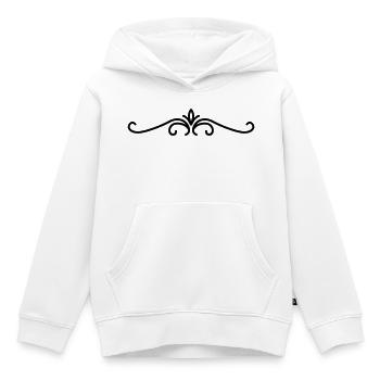 Ornement aux lignes courbes - Sweat Premium à capuche enfant bio - blanc - Devant - AI Model Kid Female (0cm)