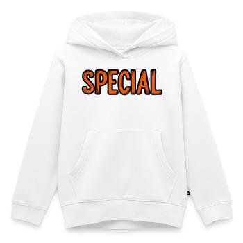 Panneau d’offre spéciale - Sweat Premium à capuche enfant bio - blanc - Devant - AI Model Kid Female (0cm)