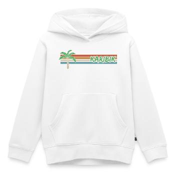 Vacances Caraïbes - Sweat Premium à capuche enfant bio - blanc - Devant - AI Model Kid Female (0cm)