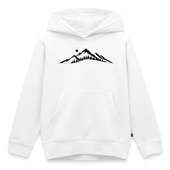 Horizon montagneux - Sweat Premium à capuche enfant bio - blanc - Devant - AI Model Kid Female (0cm)