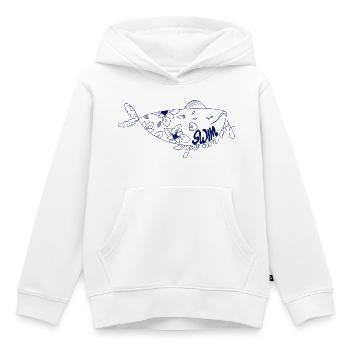 Schwimm deinen eigenen Weg - Kinder Premium Organic Hoodie - Weiß - Vorne - AI Model Kid Female (0cm)