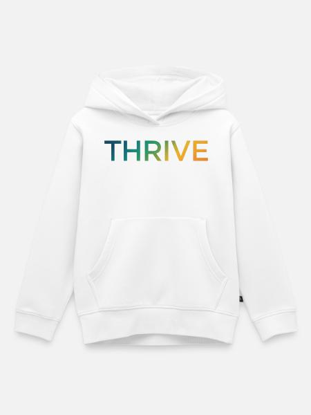 Thrive Gradient Schriftzug - Kinder Premium Organic Hoodie - Weiß