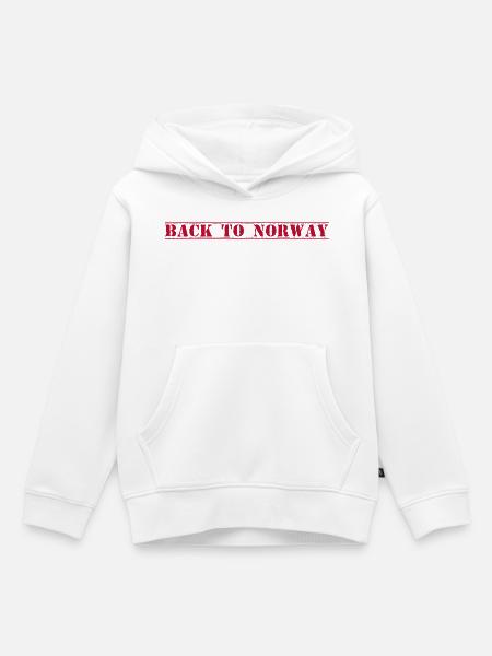 Norway Norwegen - Kinder Premium Organic Hoodie - Weiß