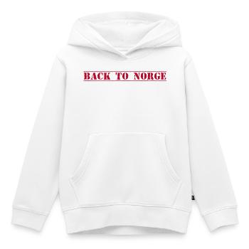 Norvège Norvège Norvège - Sweat Premium à capuche enfant bio - blanc - Devant - AI Model Kid Female (0cm)