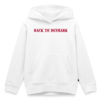Danemark Dänemark - Sweat Premium à capuche enfant bio - blanc - Devant - AI Model Kid Female (0cm)
