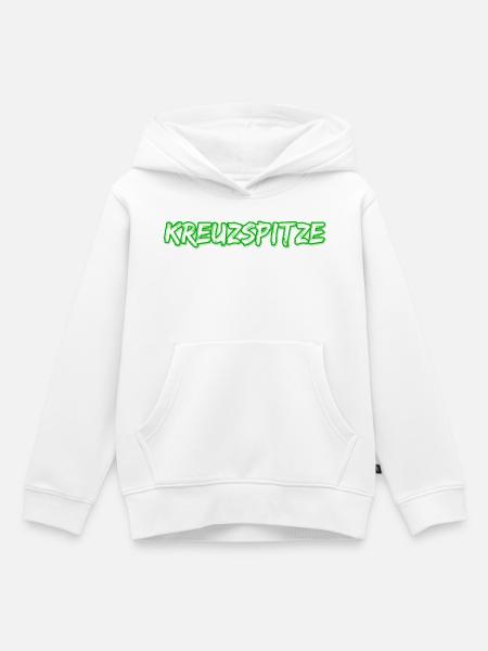 Kreuzspitze als Trekking - Kinder Premium Organic Hoodie - Weiß
