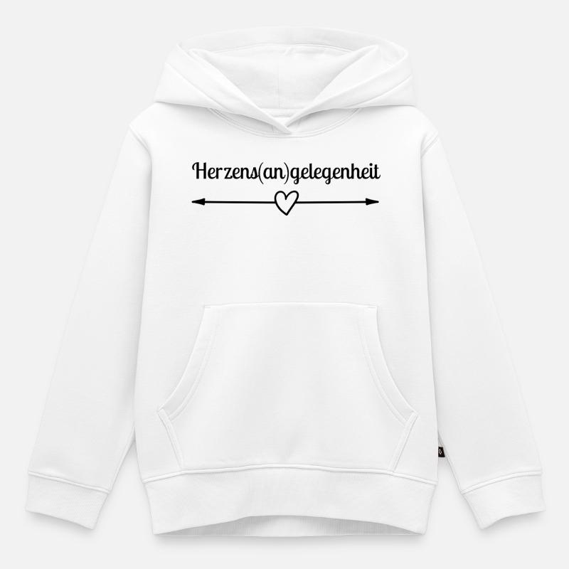 L’opportunité du cœur - Sweat Premium à capuche enfant bio - blanc