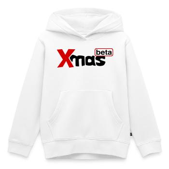 Noël bêta - Sweat Premium à capuche enfant bio - blanc - Devant - AI Model Kid Female (0cm)