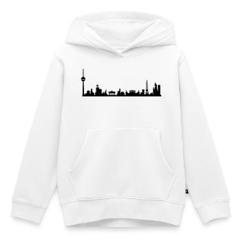 BERLIN SKYLINE  - Kinder Premium Organic Hoodie - Weiß - Vorne - AI Model Kid Female (0cm)