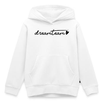 Black Heart Dream Team - Kids Premium Organic Hoodie - white - Front - AI Model Kid Female (0cm)