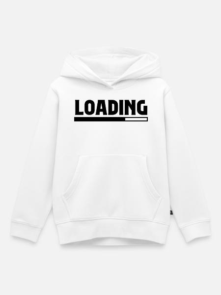 Loading - Kinder Premium Organic Hoodie - Weiß
