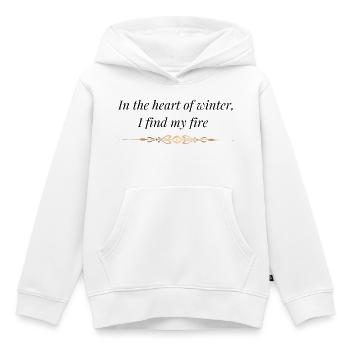 Winter Stärke Geschenk | Mitten im Winter habe ich... - Kinder Premium Organic Hoodie - Weiß - Vorne - AI Model Kid Female (0cm)
