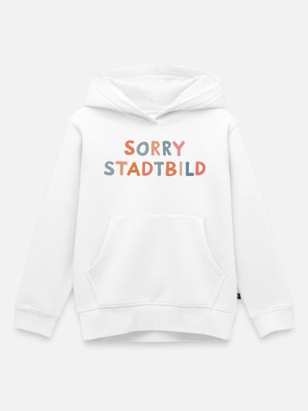 Sorry Stadtbild - Kinder Premium Organic Hoodie - Weiß