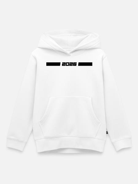 2026 Linie - Kinder Premium Organic Hoodie - Weiß