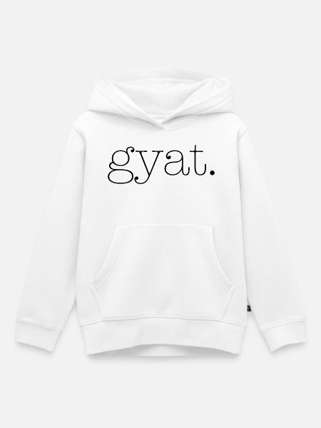 Gyat - Kinder Premium Organic Hoodie - Weiß