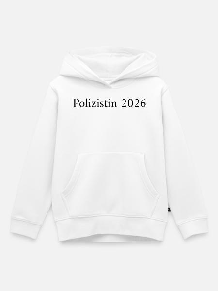 Polizistin 2026 – Berufsstolz - Kinder Premium Organic Hoodie - Weiß