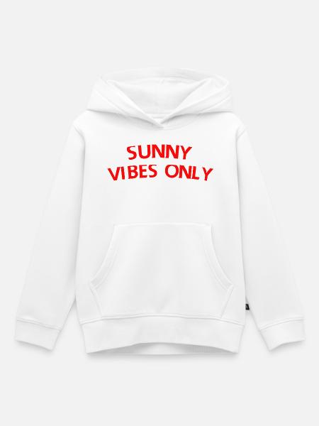 Nur sonnige Vibes - Kinder Premium Organic Hoodie - Weiß
