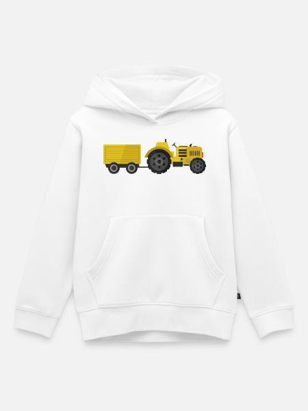 Traktor - Kinder Premium Organic Hoodie - Weiß