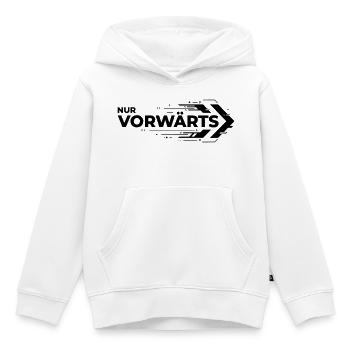 Nur Vorwärts - Kinder Premium Organic Hoodie - Weiß - Vorne - AI Model Kid Female (0cm)