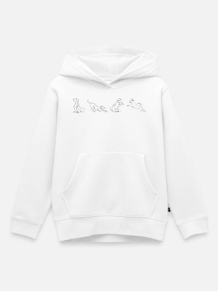 Hundelinie - Kinder Premium Organic Hoodie - Weiß