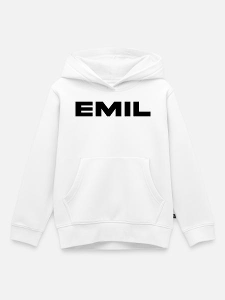 Emil Vorname Name - Kinder Premium Organic Hoodie - Weiß