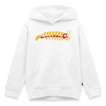 mille-pattes - Sweat Premium à capuche enfant bio - blanc - Devant - AI Model Kid Female (0cm)