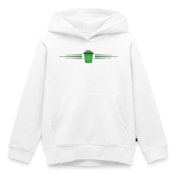 Ligne d’icônes de poubelle - Sweat Premium à capuche enfant bio - blanc - Devant - AI Model Kid Female (0cm)