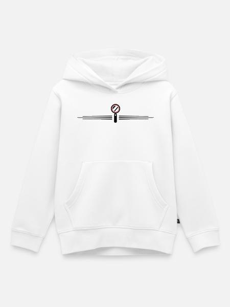Lupe Symbol Linie - Kinder Premium Organic Hoodie - Weiß