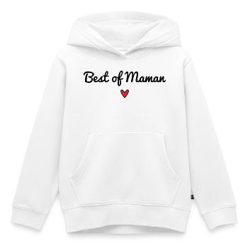 MOM. MOTHER'S DAY. HEART. FEAST. HAPPY BIRTHDAY - Kids Premium Organic Hoodie - white - Front - AI Model Kid Female (0cm)