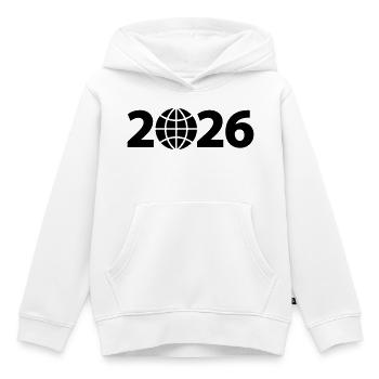 Globus 2026, Weltreise 2026, Weltkugel 2026 - Kinder Premium Organic Hoodie - Weiß - Vorne - AI Model Kid Female (0cm)