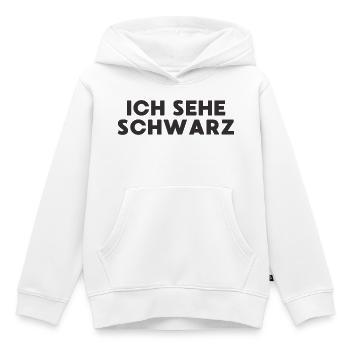 Ich sehe schwarz Black Edition - Kinder Premium Organic Hoodie - Weiß - Vorne - AI Model Kid Female (0cm)