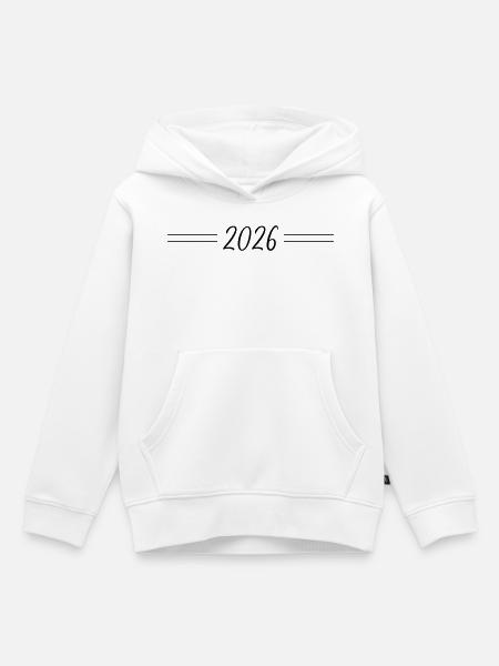 2026 Jahr Element - Kinder Premium Organic Hoodie - Weiß