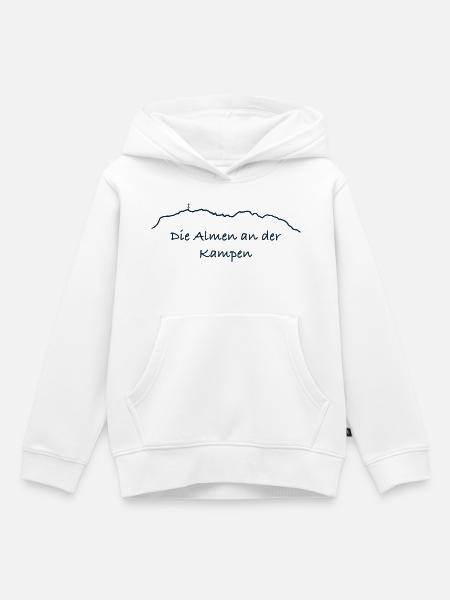 Alpenlinie über Kampen - Kinder Premium Organic Hoodie - Weiß