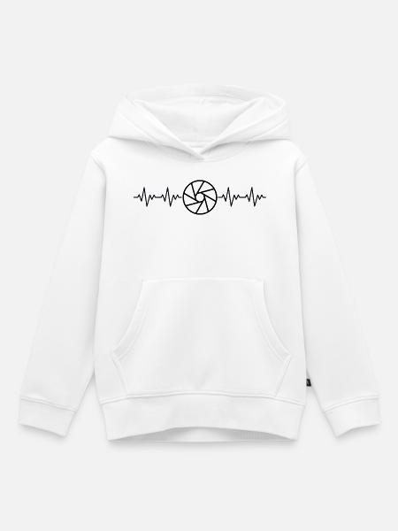 Blendenöffnung Fotograf Blende Kamera EKG - Kinder Premium Organic Hoodie - Weiß